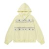 Cream Yellow Hoodie with Chic Pattern