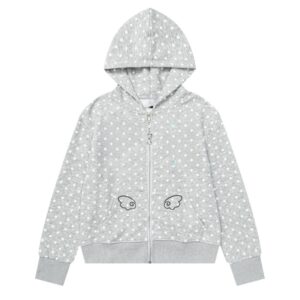 Polka Dot Gray Chic Hoodie