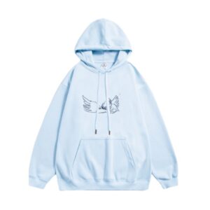 Casual Angel Print Pullover Hoodie